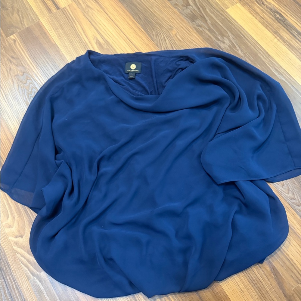 JM Collection Navy Women's Blouse